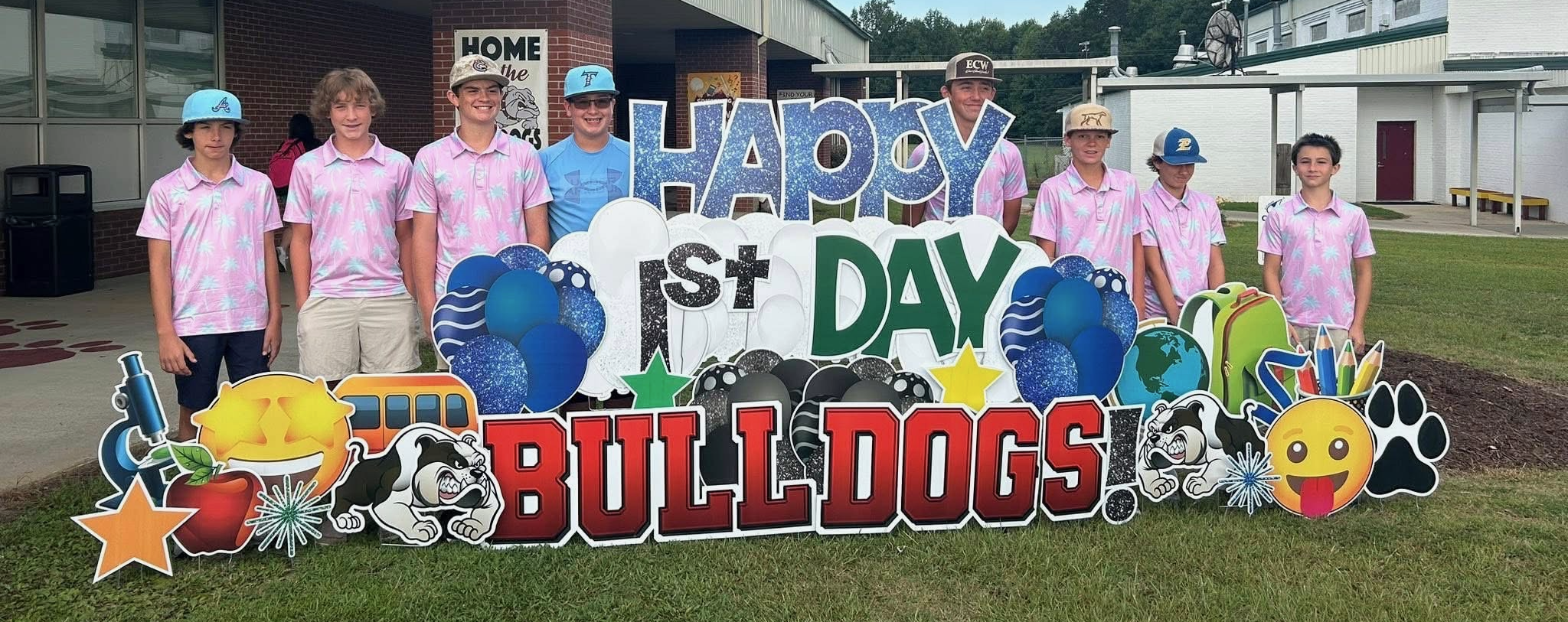 CMS Students Ready for the first day of school.