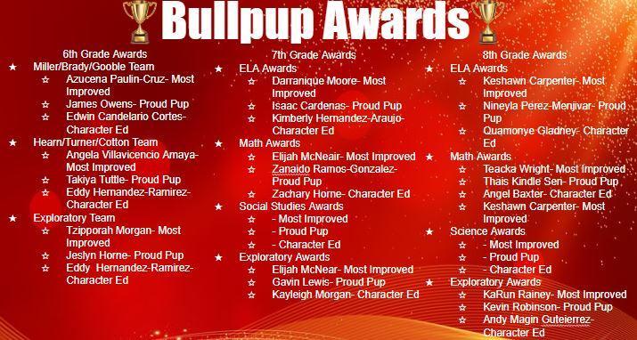 Bullpups Awards