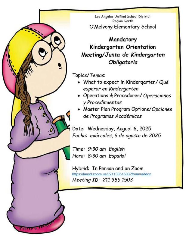 Kdgn Orientation Meeting 2025-2026 English and Spanish Flyer