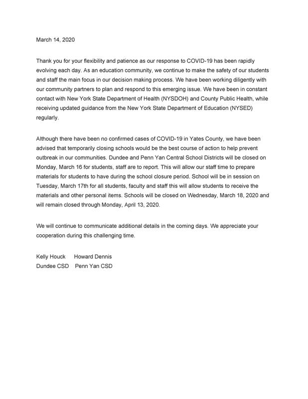 School Closure Update Featured Photo