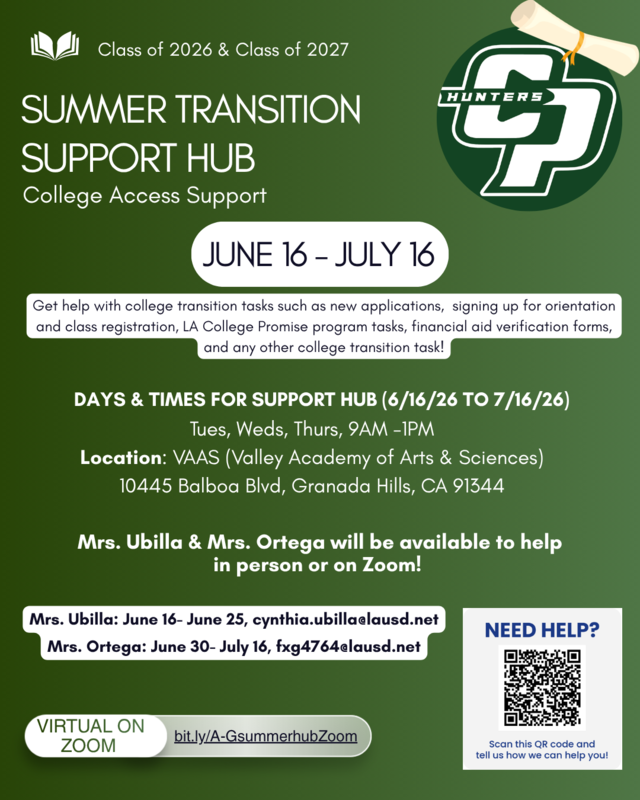Get help with college transition at VAAS