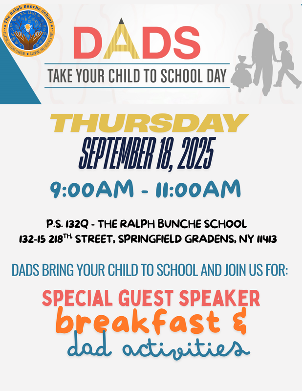 dad take your child to school flyer