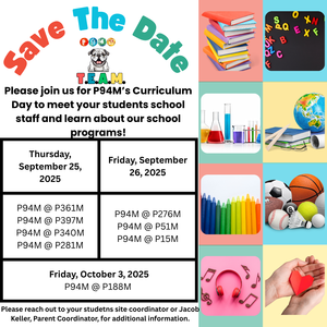 English- Table with school pictures