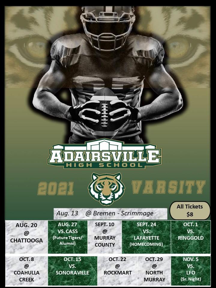 Varsity Football Schedule 2021