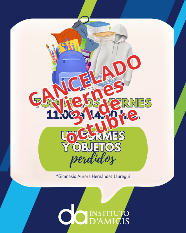 Uniformes y objetos perdidos