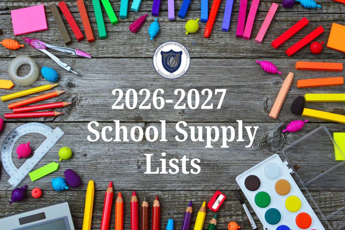 School supply list for 26-27 school year