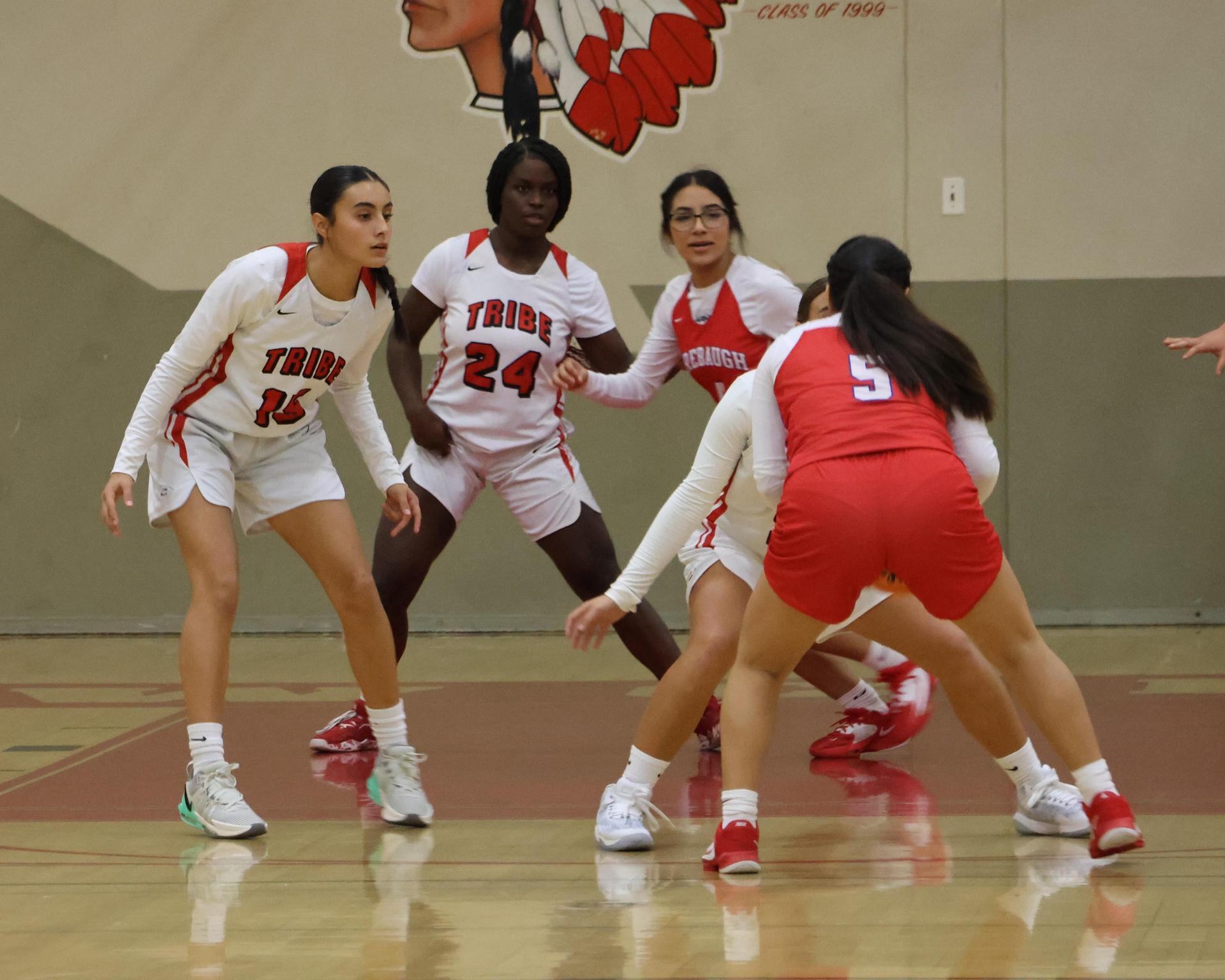 Varsity Girls Basketball playing against Firebaugh