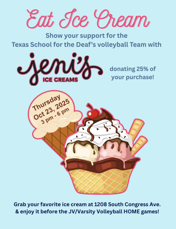 Join us for a sweet way to support TSD Volleyball! 🍦