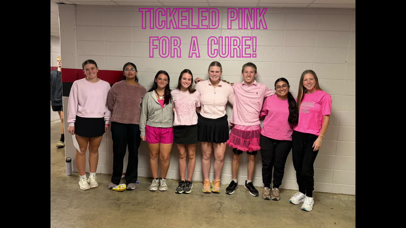 WLHS National Honor Society Members Breast Cancer Awareness Pink Attire Fundraiser
