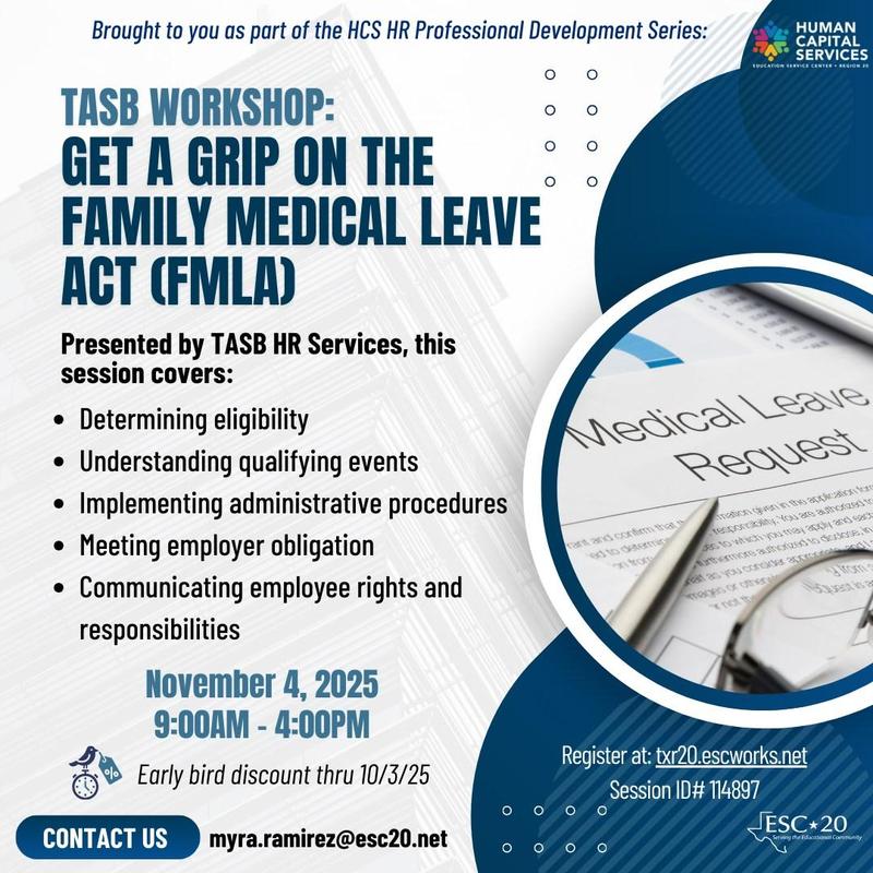TASB Workshop: Get a Grip on the Family and Medical Leave Act (FMLA)