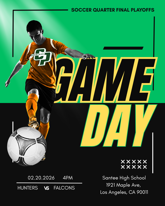 Soccer Game Day Away Game at Santee HS