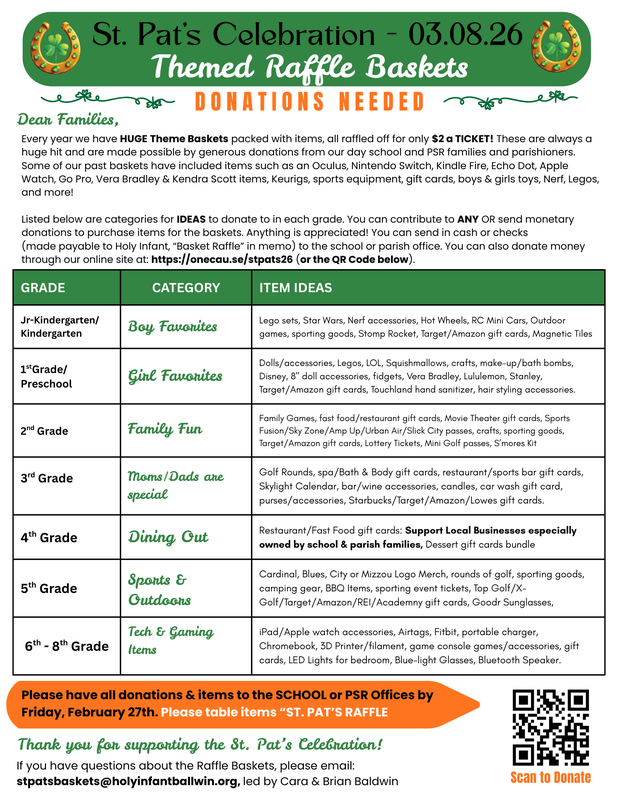 Basket Raffle Donations
