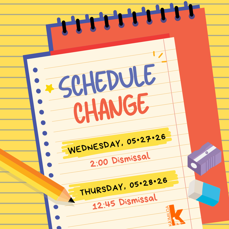 Schedule Change!