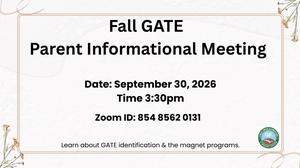 GATE Information Meeting