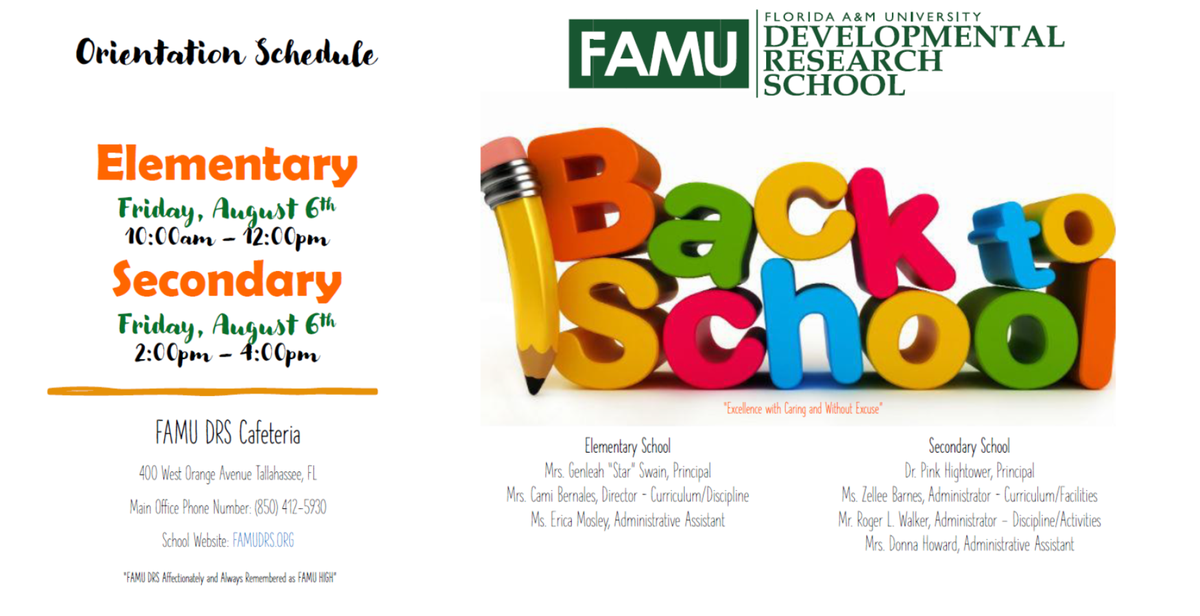 Famu Calendar Fall 2022 Orientations, Fall 2021 – Parent Involvement 2021-22 – Florida A&M University Developmental Research School