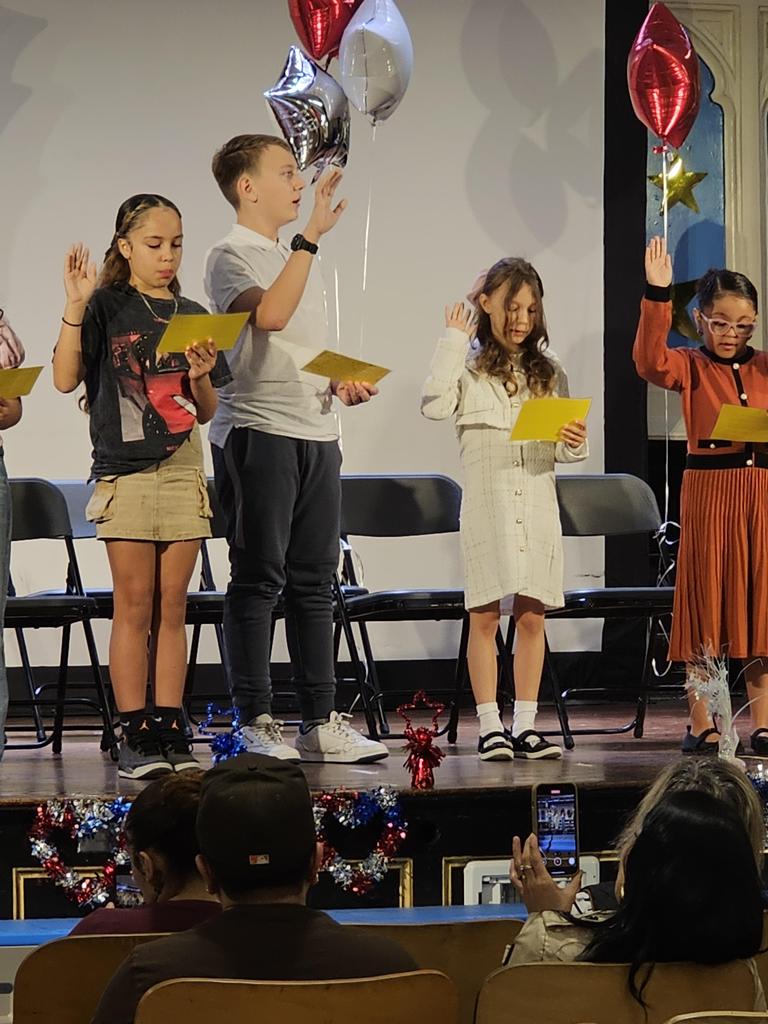 Students being sworn in