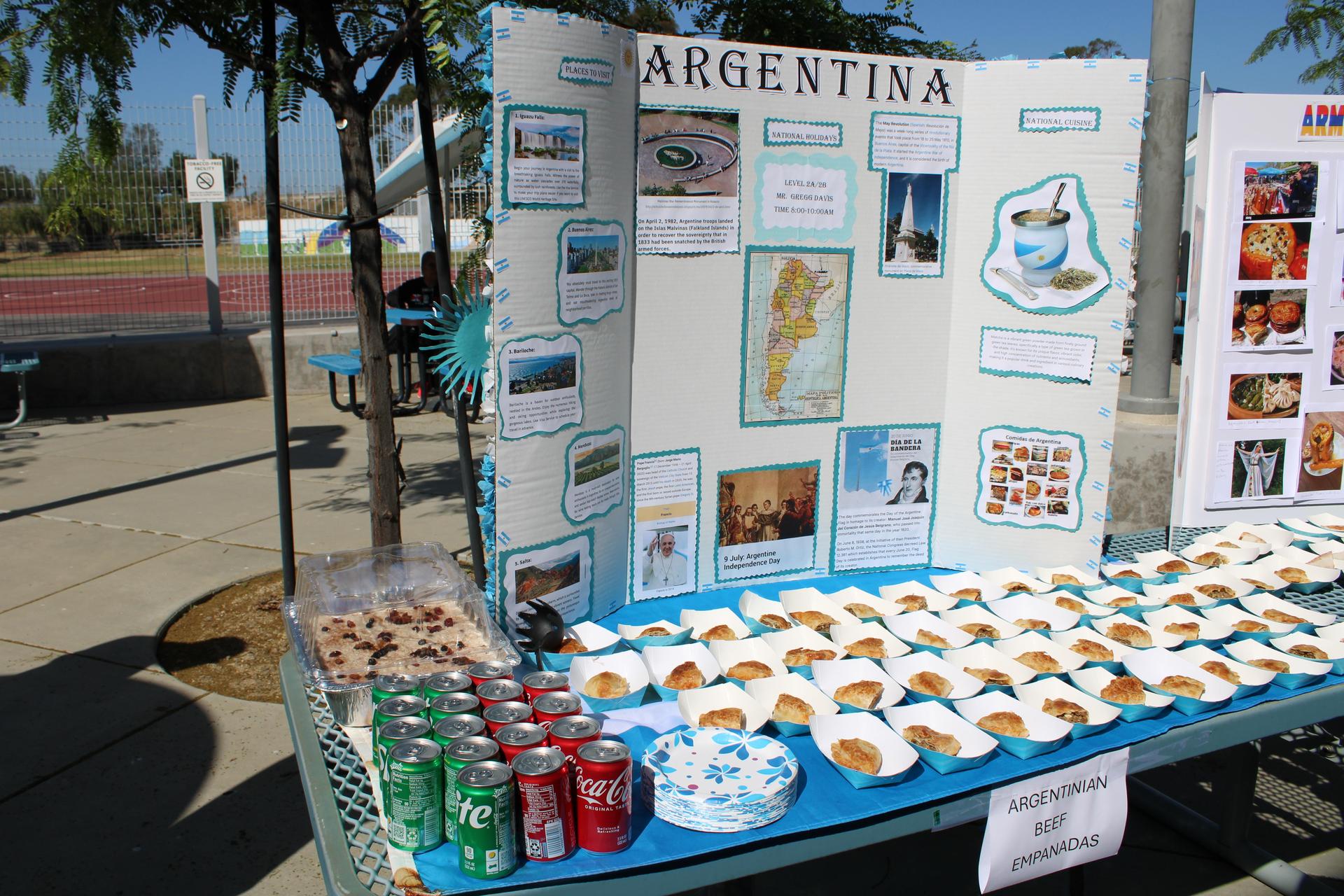 Informational poster board.