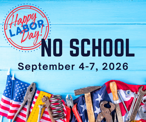 No school - Labor Day