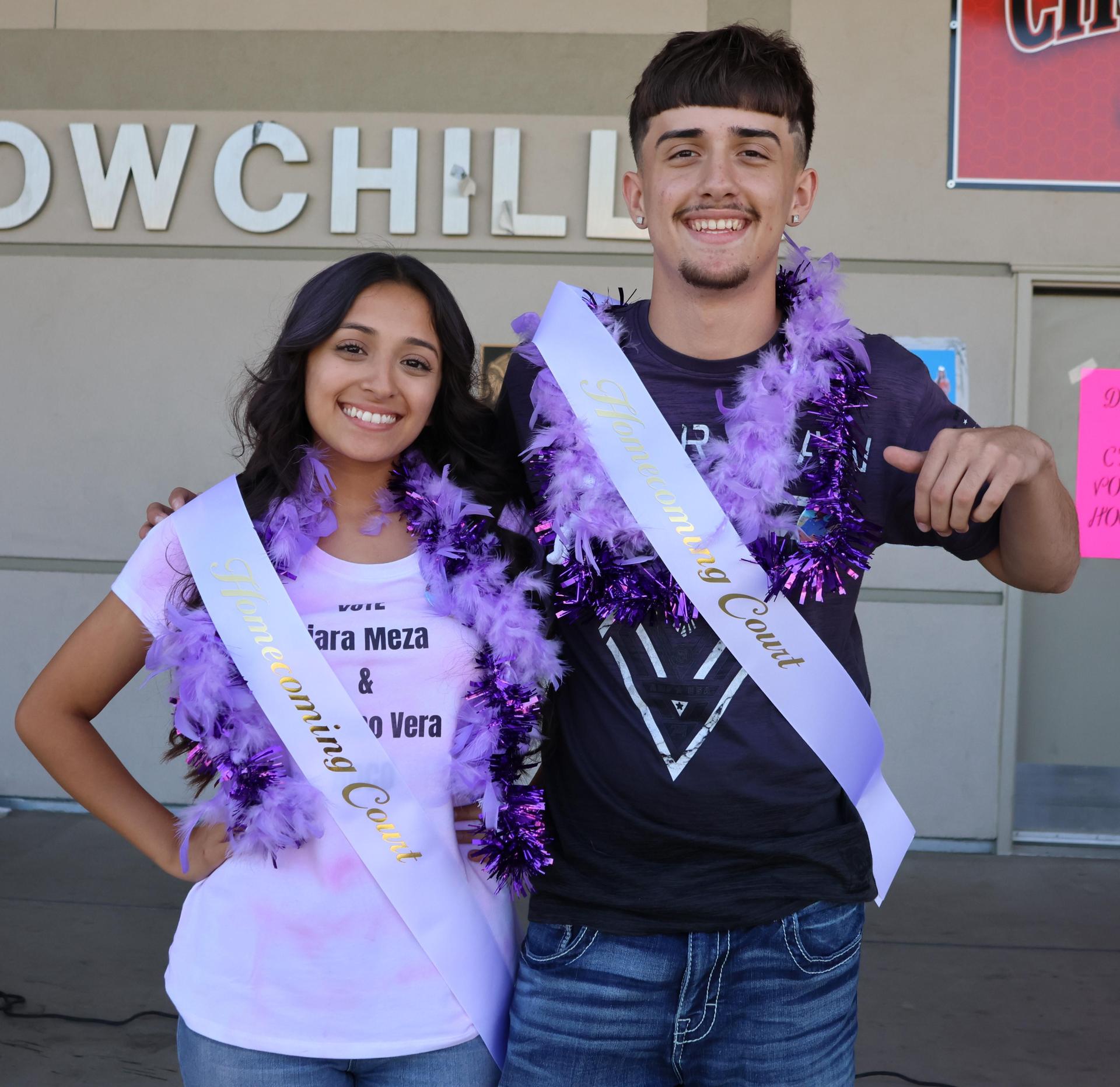 students and staff dressed up for homecoming