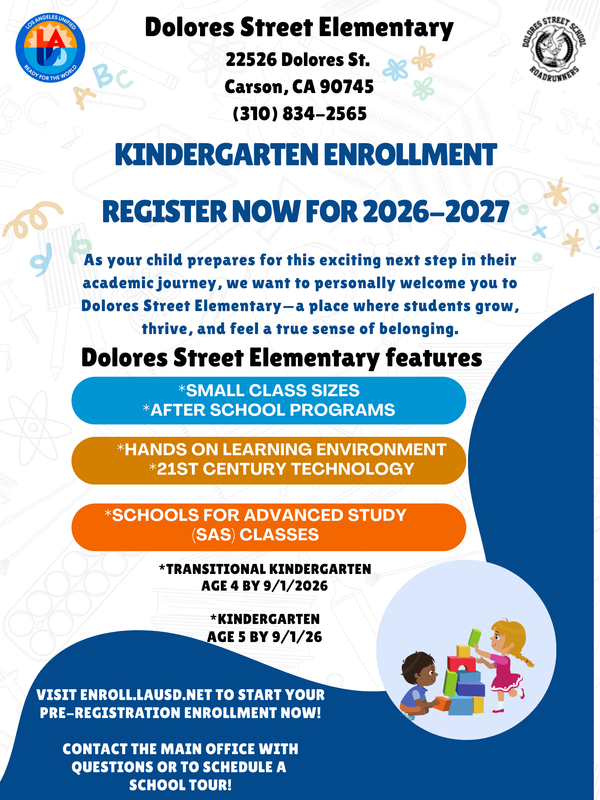enrolling for tk/kinder flyer
