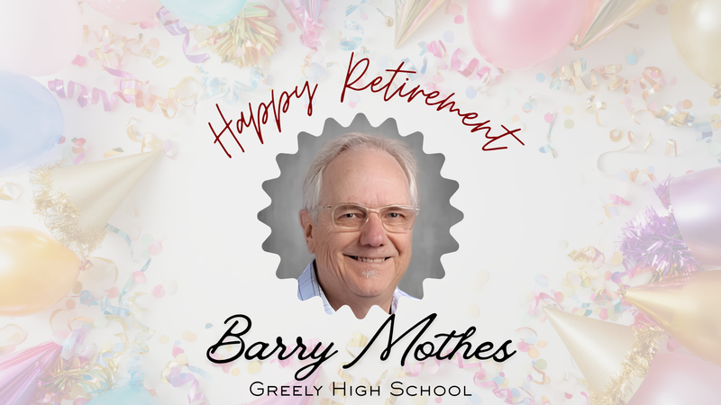 celebratory man smiling with balloons and confetti surrounding his head
