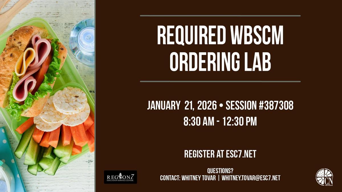 Requried WBSCM Ordering Lab workshop