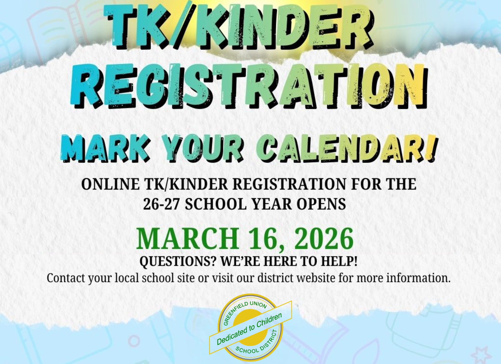 Kindergarten Registration Information 