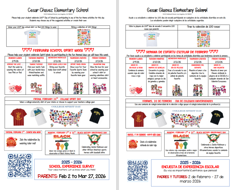 Feb spirit week