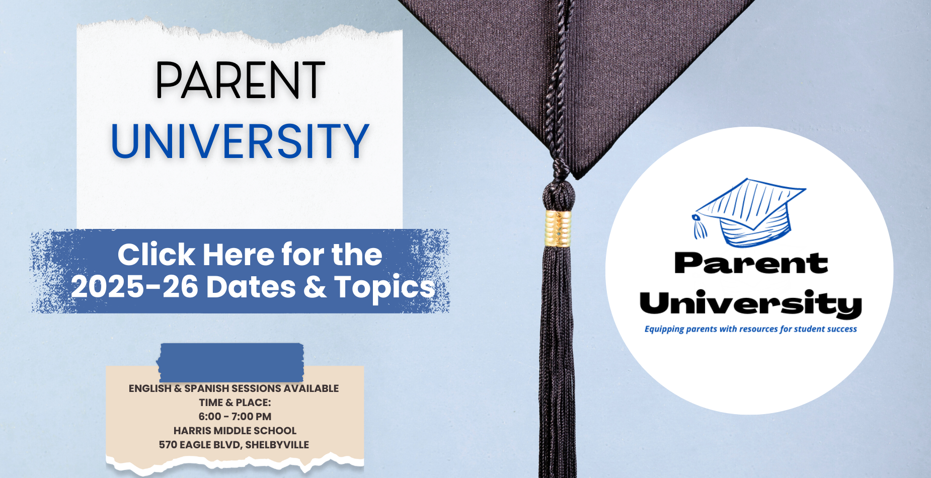 Parent University Dates and Topics