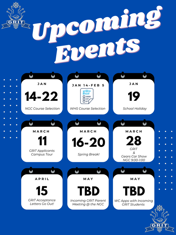 Upcoming GRIT Events