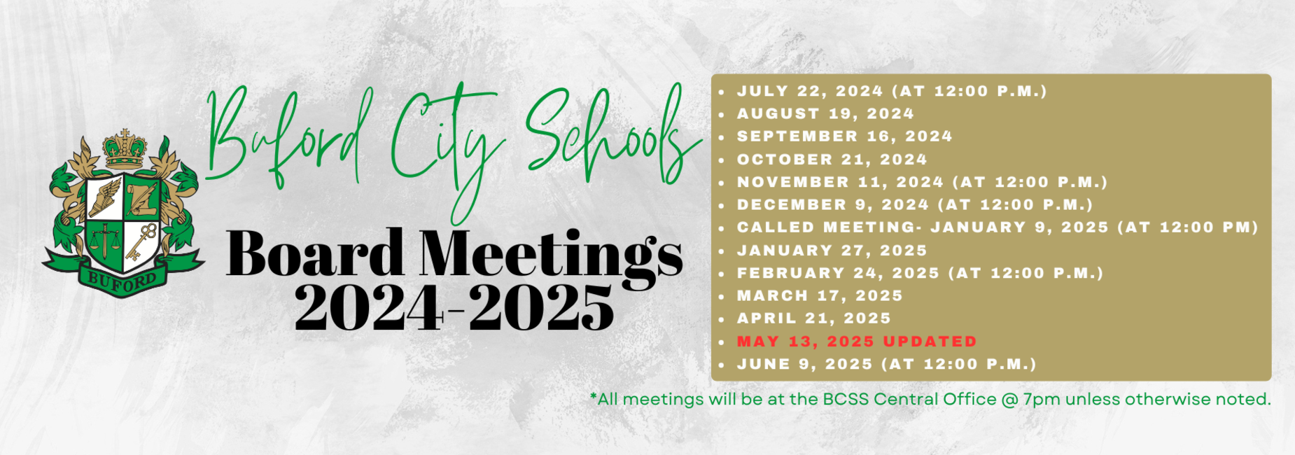 Board Meeting Dates