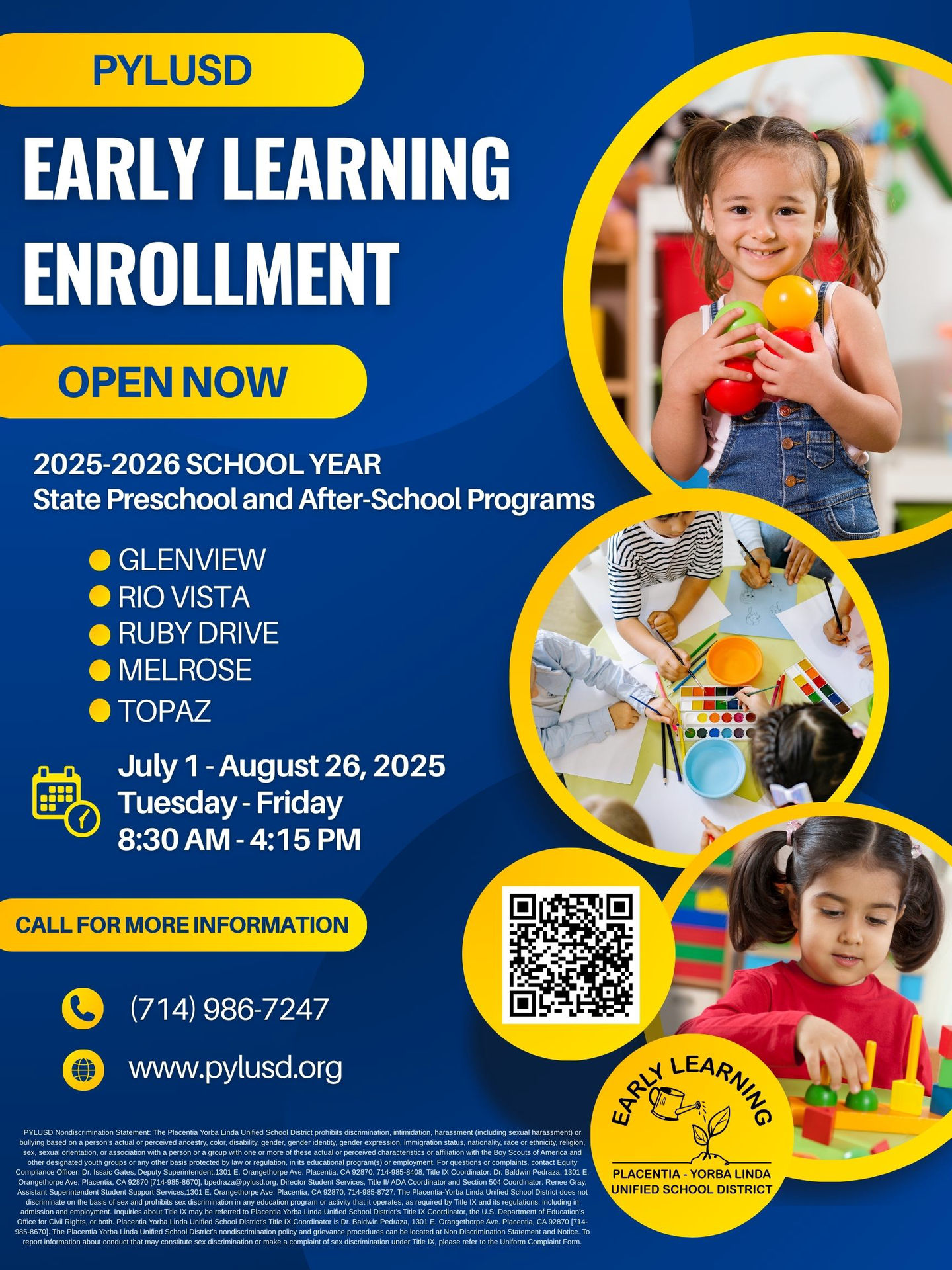 Early Learning Eng Poster