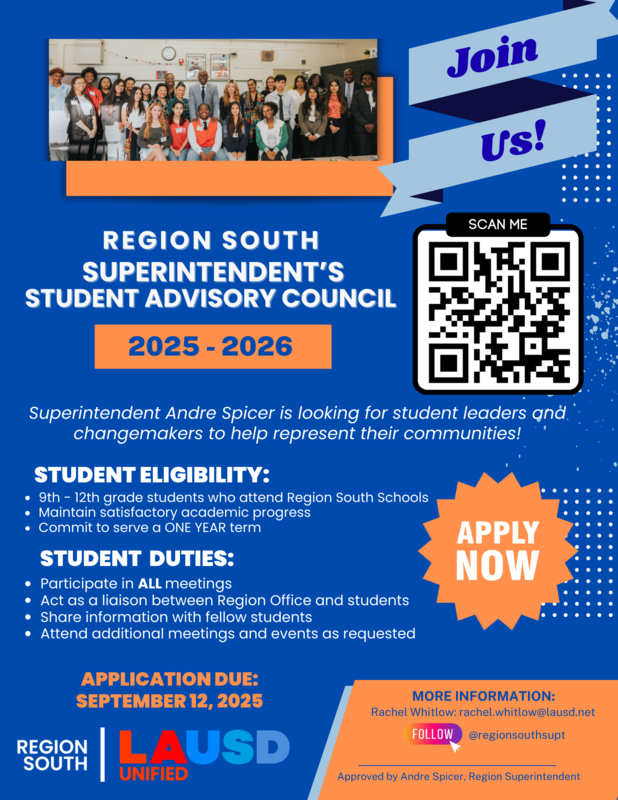 2025-2026 Region South Superintendent's Student Advisory Council