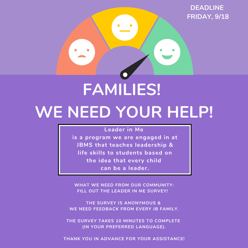 Please complete the Leader in Me Survey!