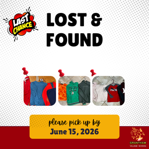 Lost and found will be donated June 15th