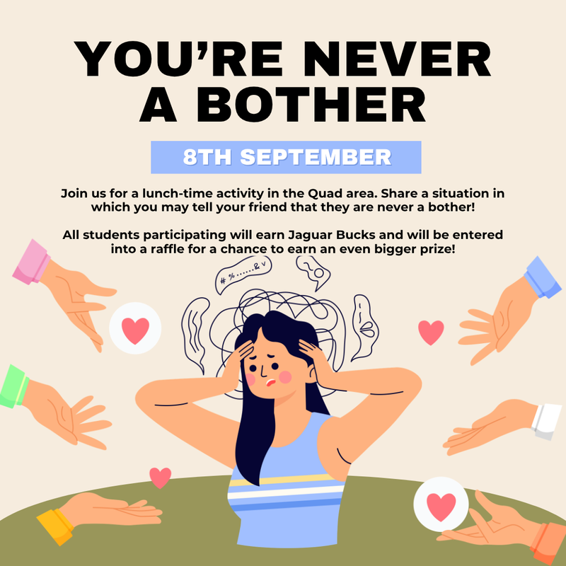 On September 8, STEAM Academy will recognize Suicide Awareness Spirit Day by wearing teal or purple and participating in a “You’re Never a Bother” lunch-time wellness activity.