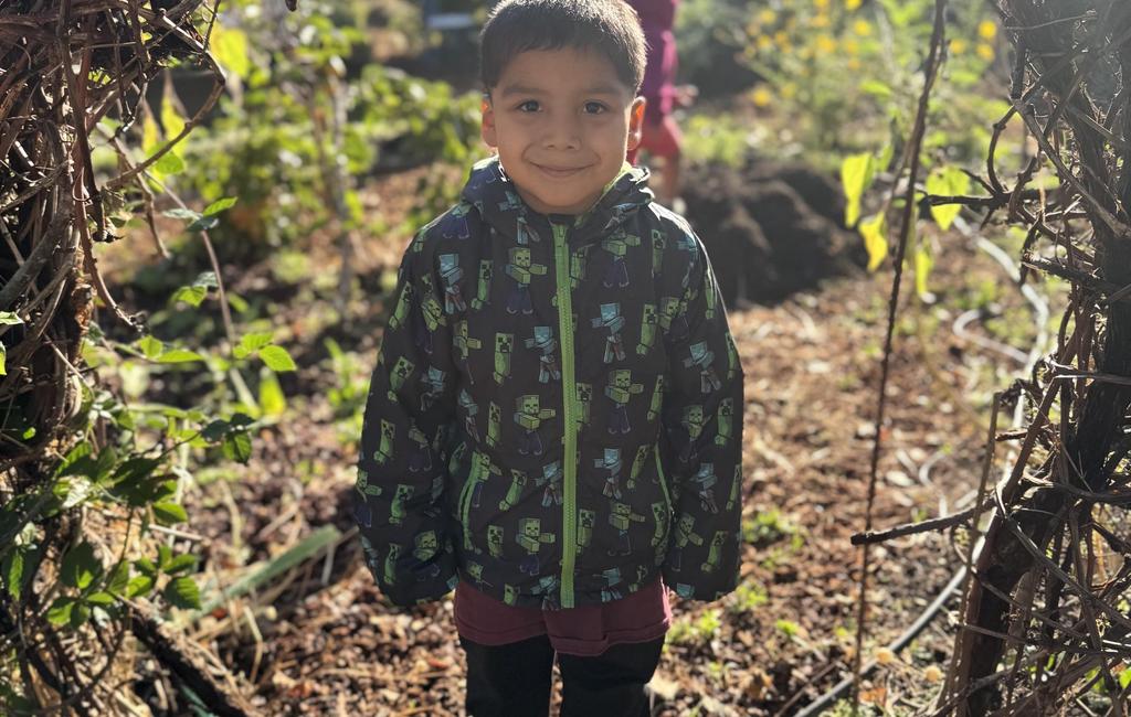 Student in the garden