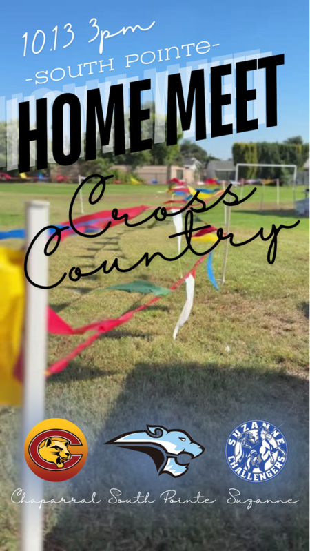 CROSS COUNTRY HOME MEET- MONDAY 10/13