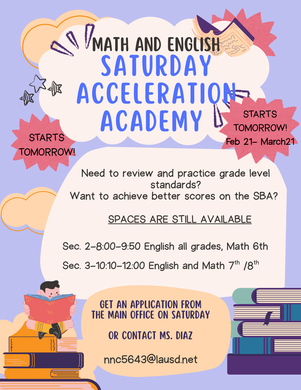 Saturday Acceleration Program!