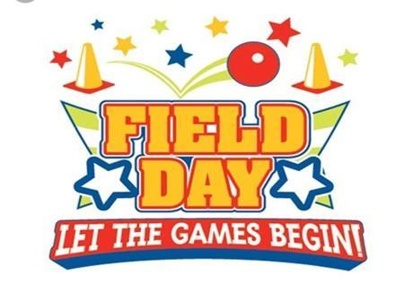 Decorative Image with text, "Field Day, Let the Games Begin!"