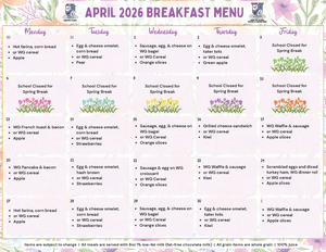 April Breakfast Menu
