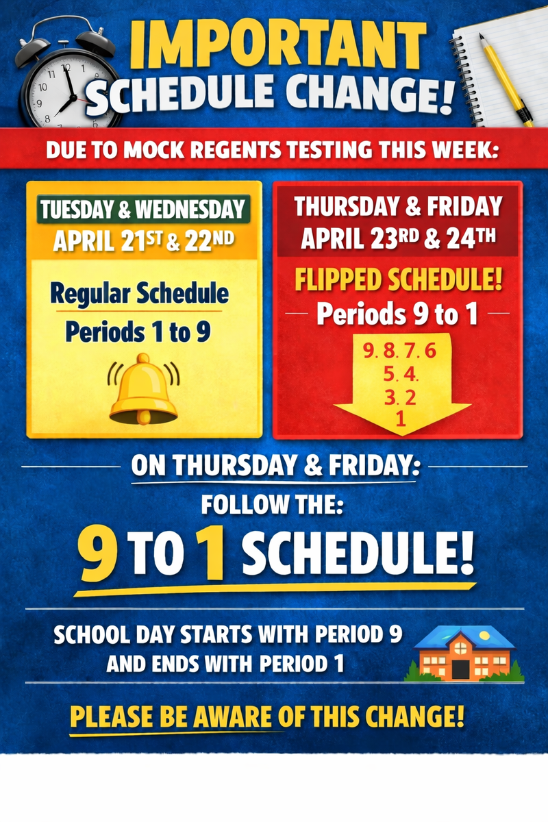 Mock Regents Schedule