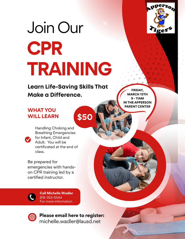Get Certificated for CPR on March 13th, only $50.