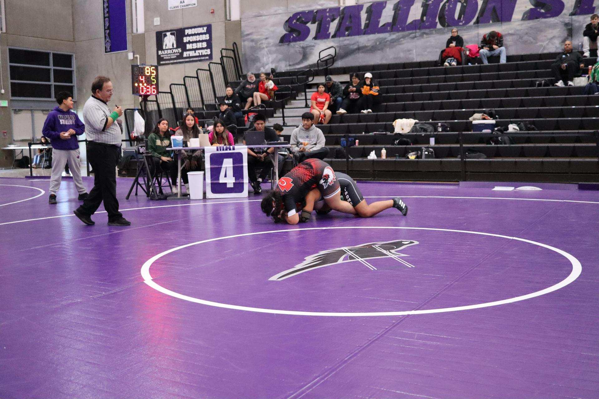 Girls wrestling at madera south