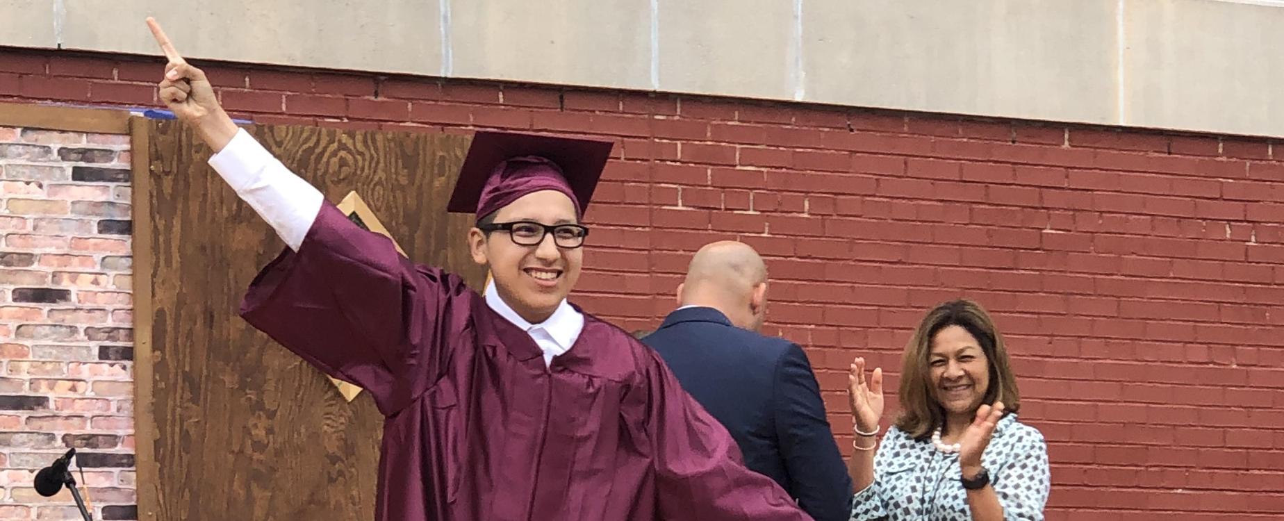 824 Student happy to graduate