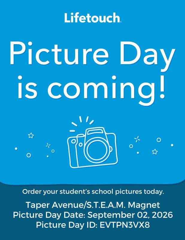 flyer with text announcing picture day