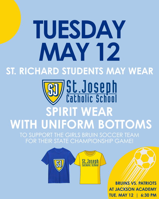 Wear St. Joe Spirit Wear - Tuesday, May 12