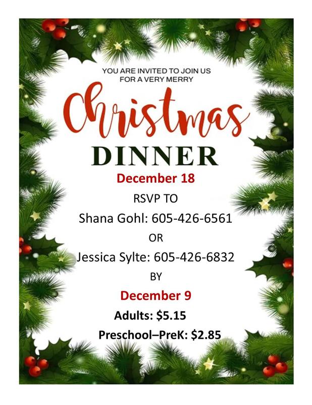 Invitation Christmas Dinner Dec.18
