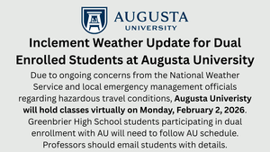 Dual Enrolled Students will have virtual classes