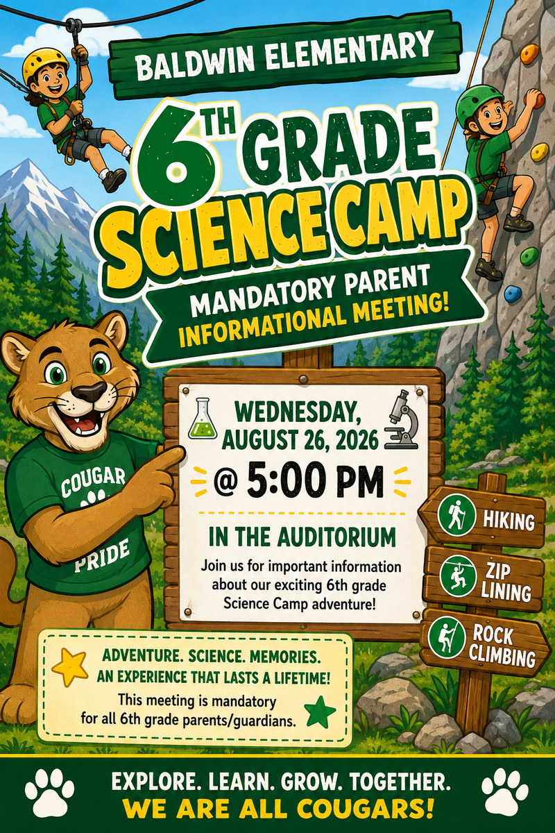 6th Grade Science Camp Parent Meeting (Mandatory) Featured Photo